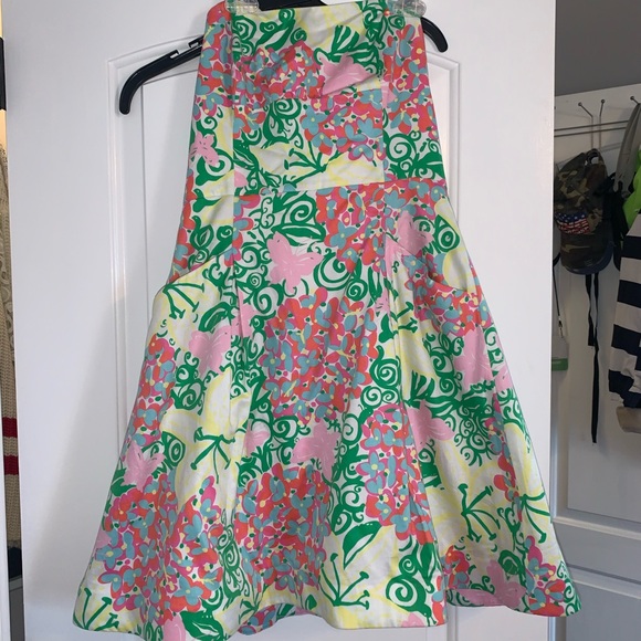 Lily Pulitzer floral strapless dress - Picture 2 of 4